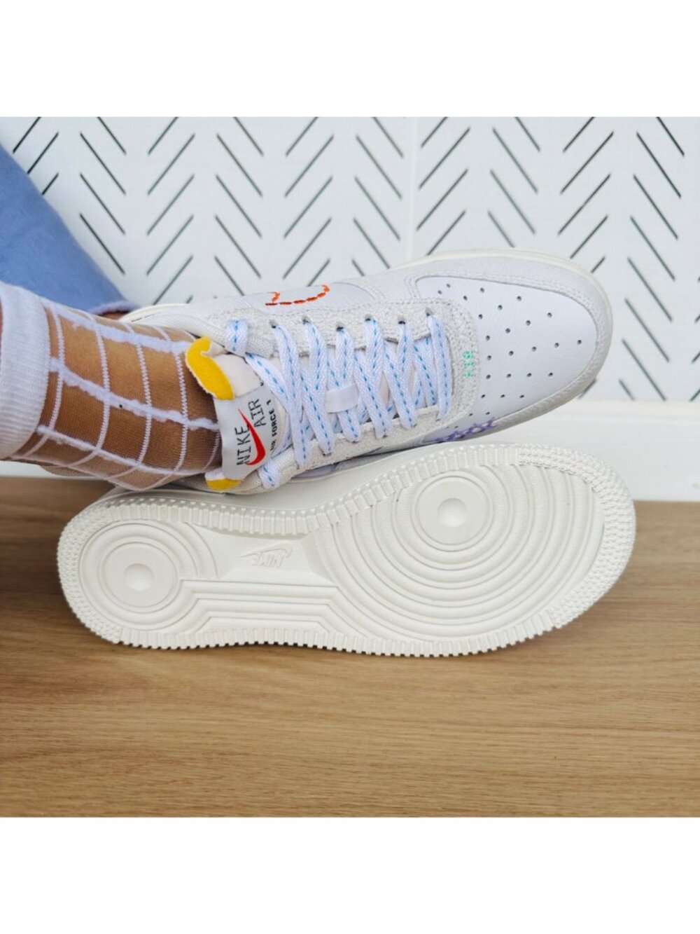 ❤️Nike Air Force 1 '07 SE Low Sz 8.5 Women Retro Shoes Beige Snekear DX2348-100 - Picture 6 of 12